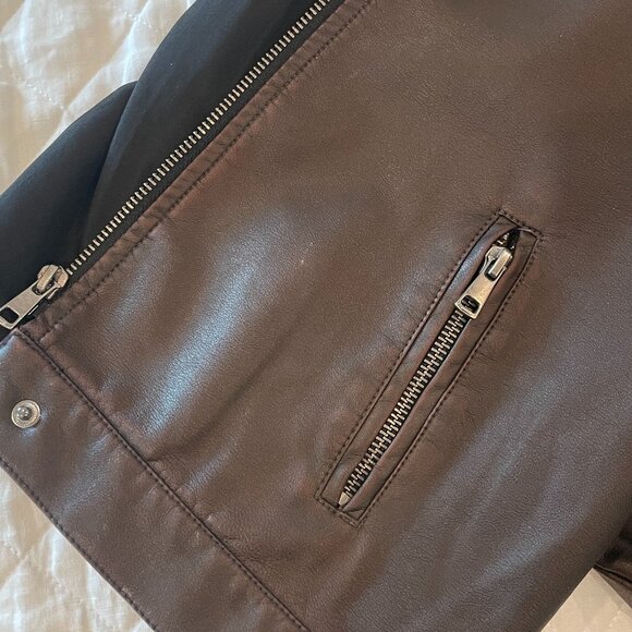 Nordstrom Brown Leather Jacket - Picture 6 of 7